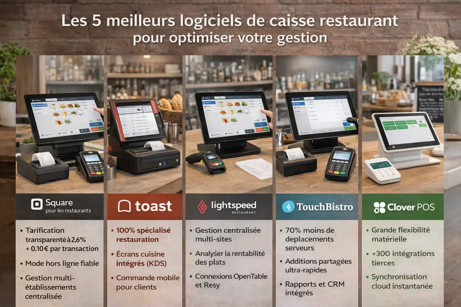 Les 5 meilleurs logiciels de caisse restaurant pour optimiser votre gestion